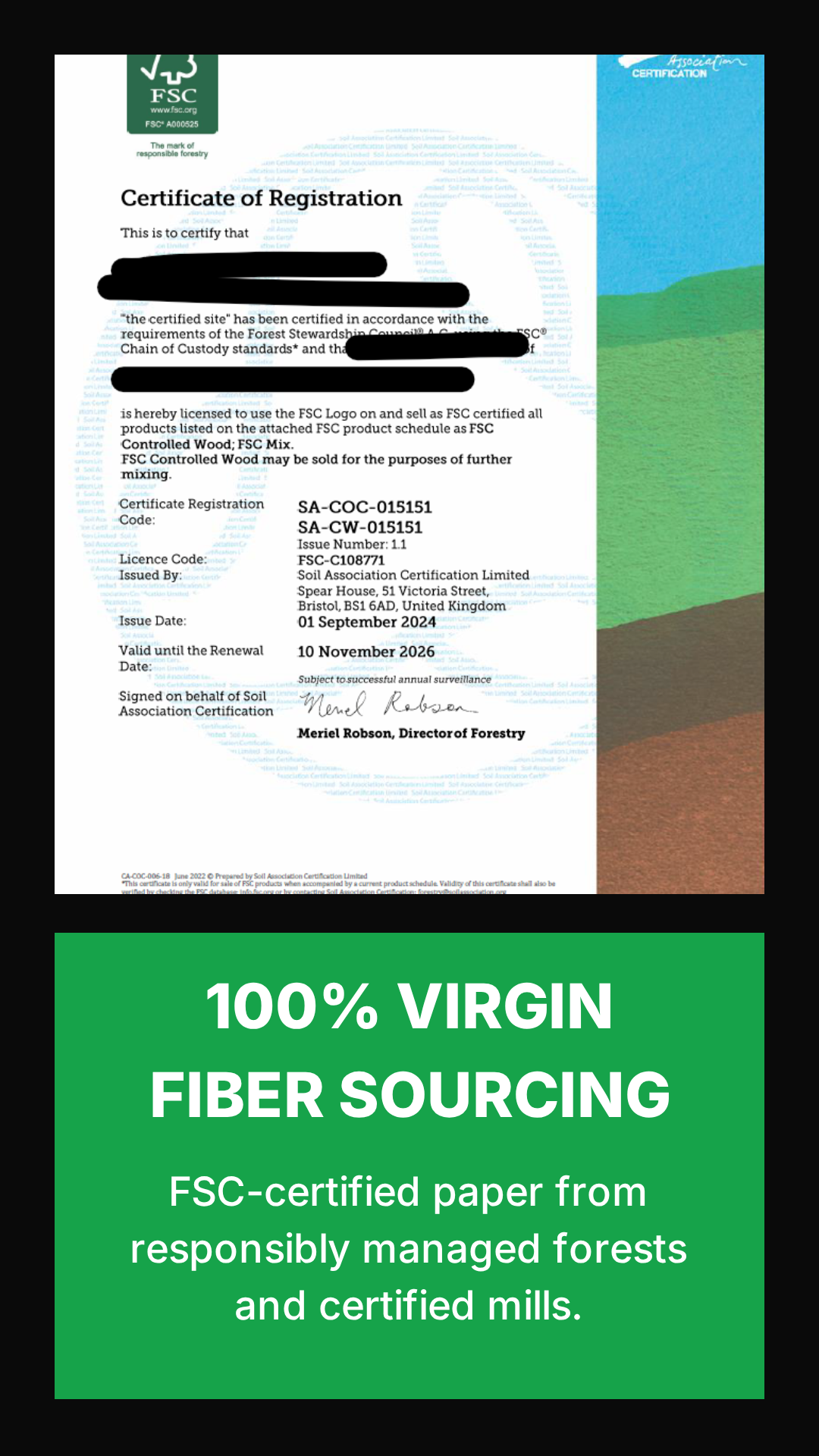 100% Virgin Fiber