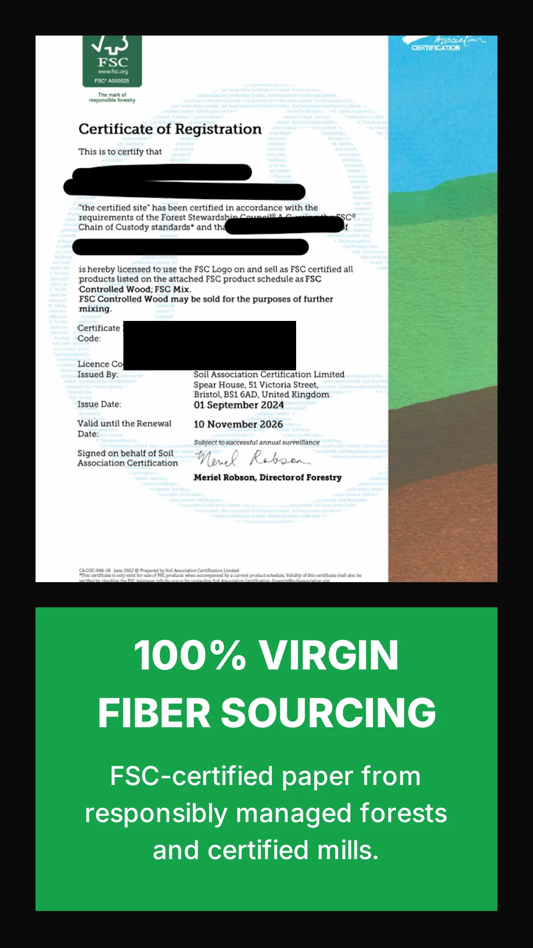 100% Virgin Fiber