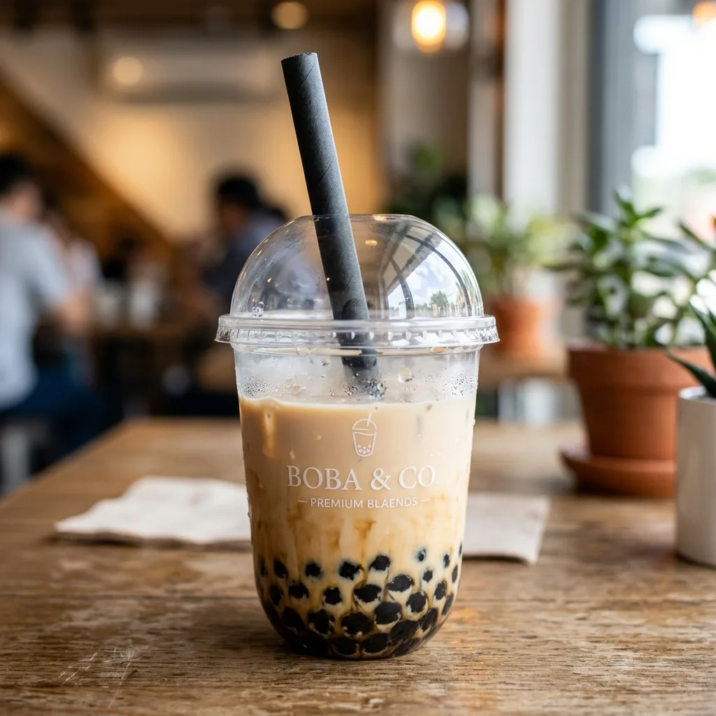 Jumbo paper straw engineered for bubble tea and tapioca pearls